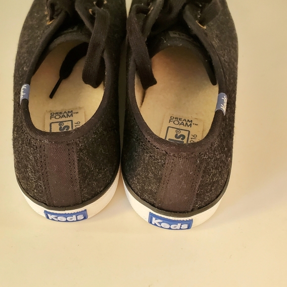Keds Dream Foam Black Wool Sneakers Size 10 - Picture 4 of 5